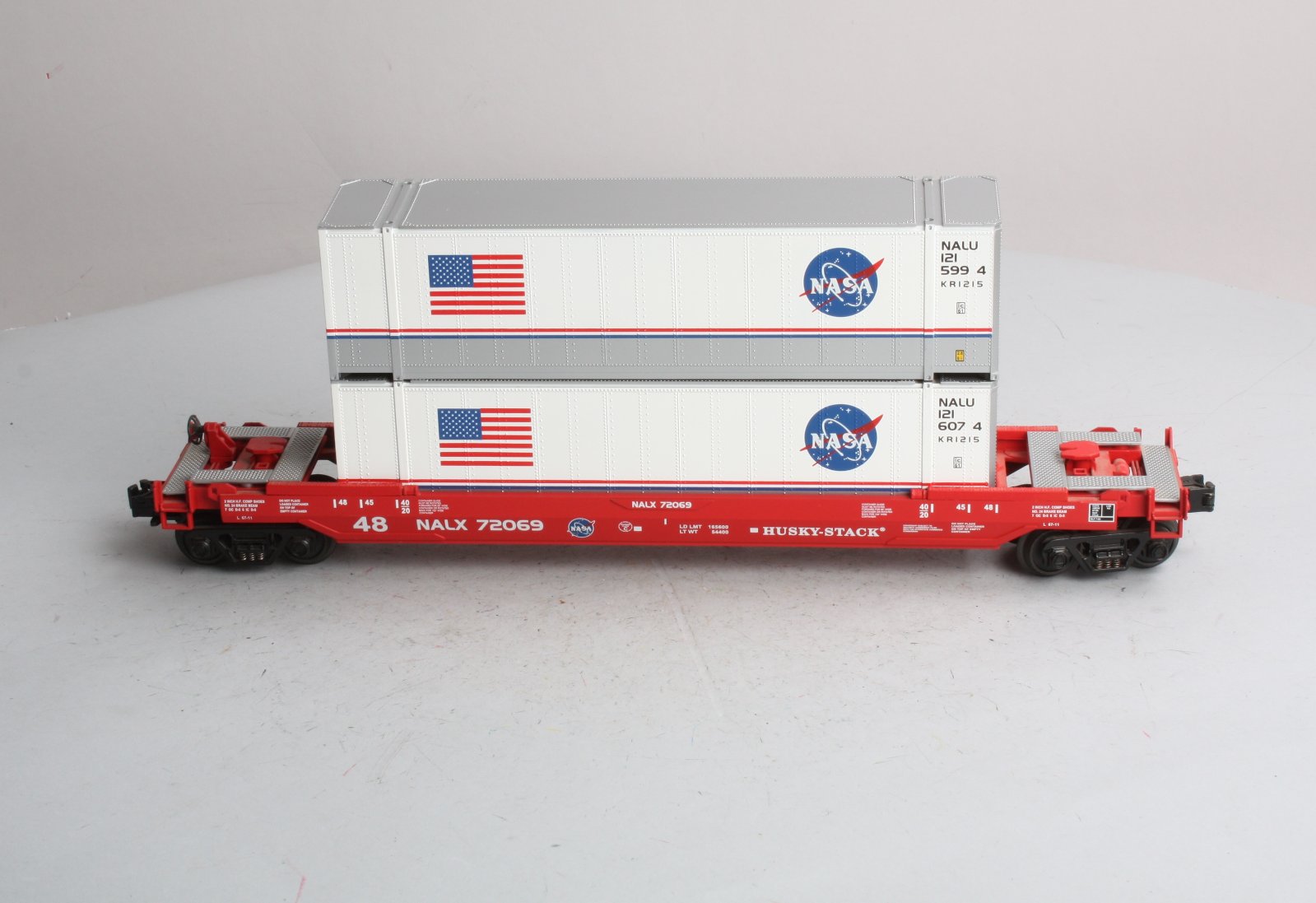 MTH 30-76018 O Gauge NASA Husky Stack Car #72069 LN/Box