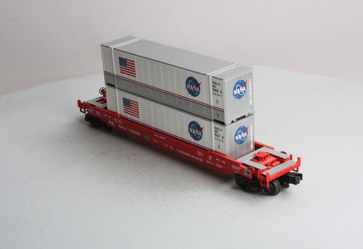 MTH 30-76018 O Gauge NASA Husky Stack Car #72069 LN/Box
