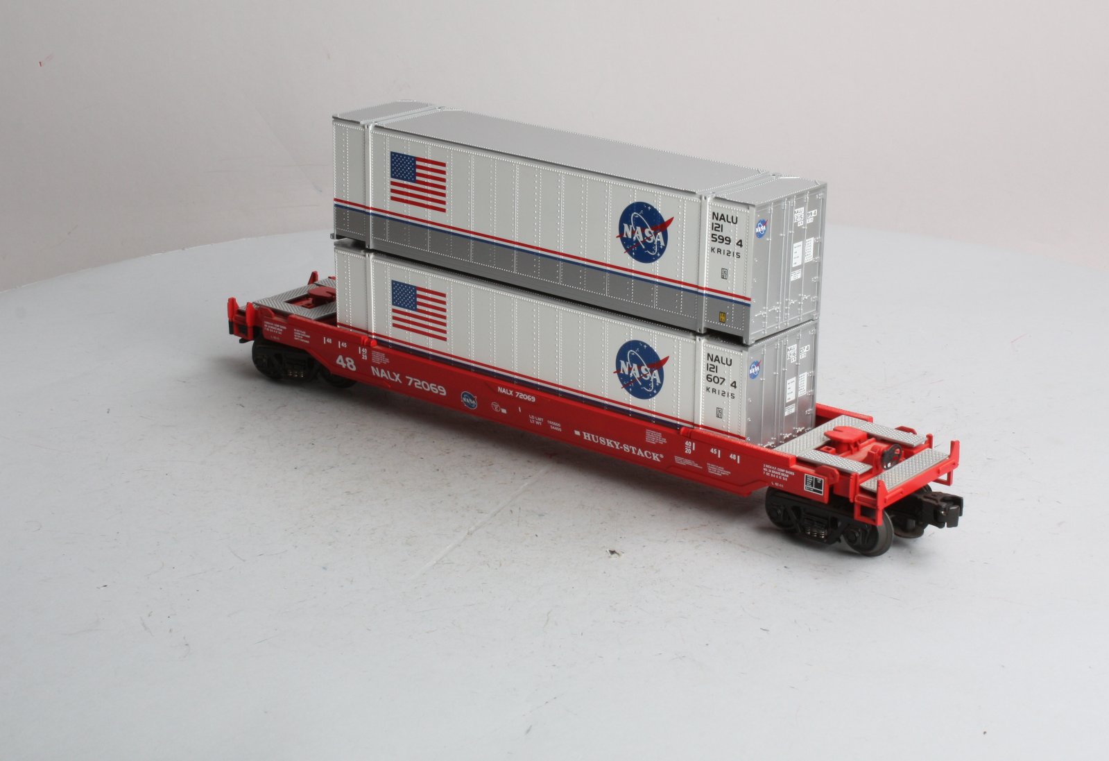 MTH 30-76018 O Gauge NASA Husky Stack Car #72069 LN/Box