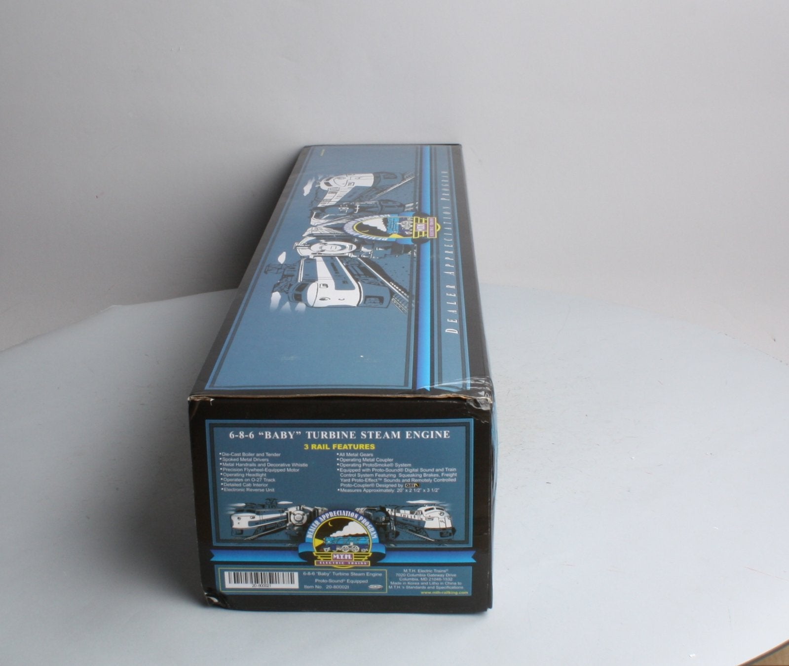 MTH 20-800021 O Pennsylvania 6-8-6 Baby Steam Turbine Engine w/PS1 #6200 EX/Box