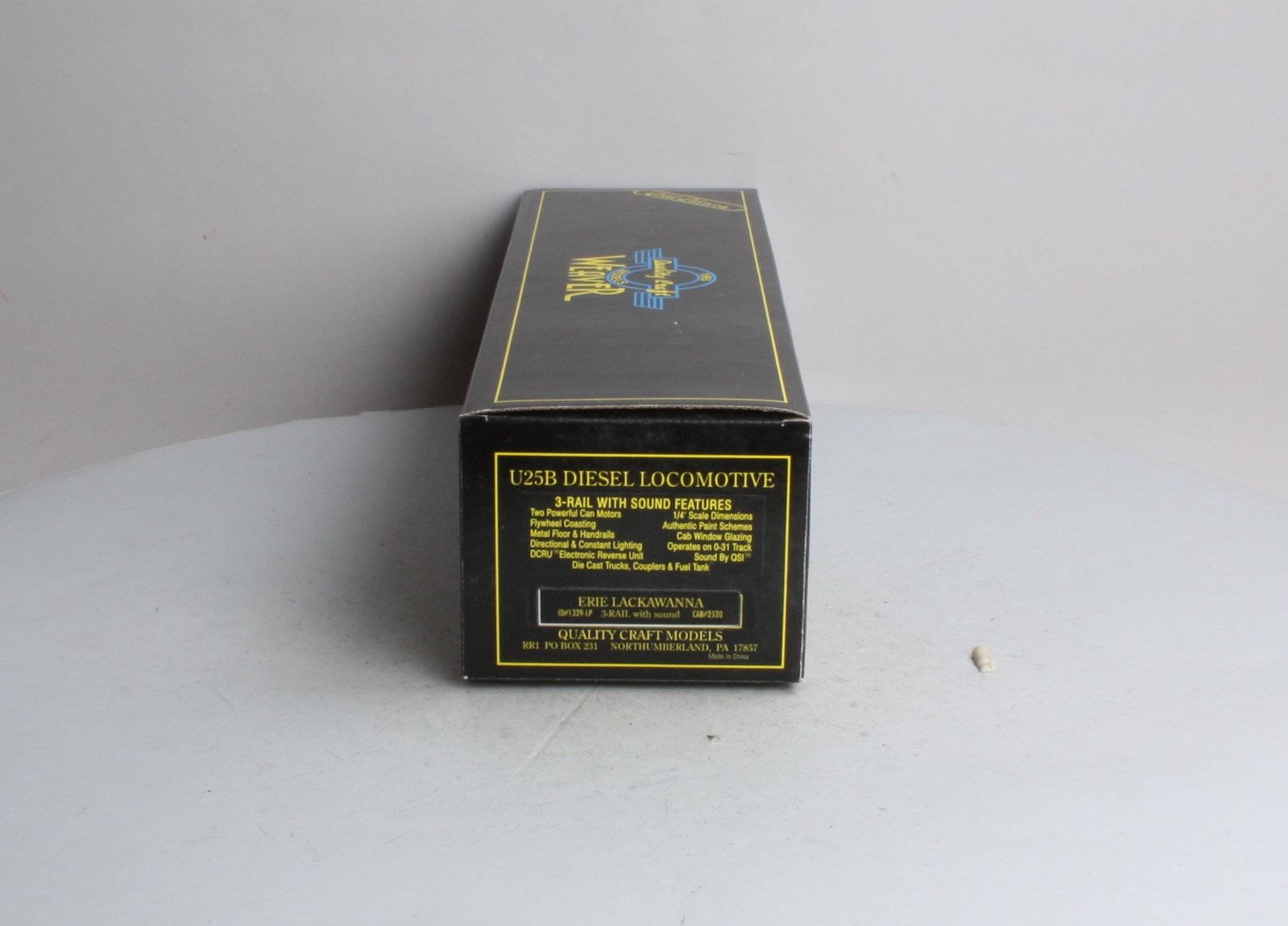 Weaver 1329-LP O Erie Lackawanna U25B Diesel Locomotive w/Sound #2520 - 3-Rail LN/Box