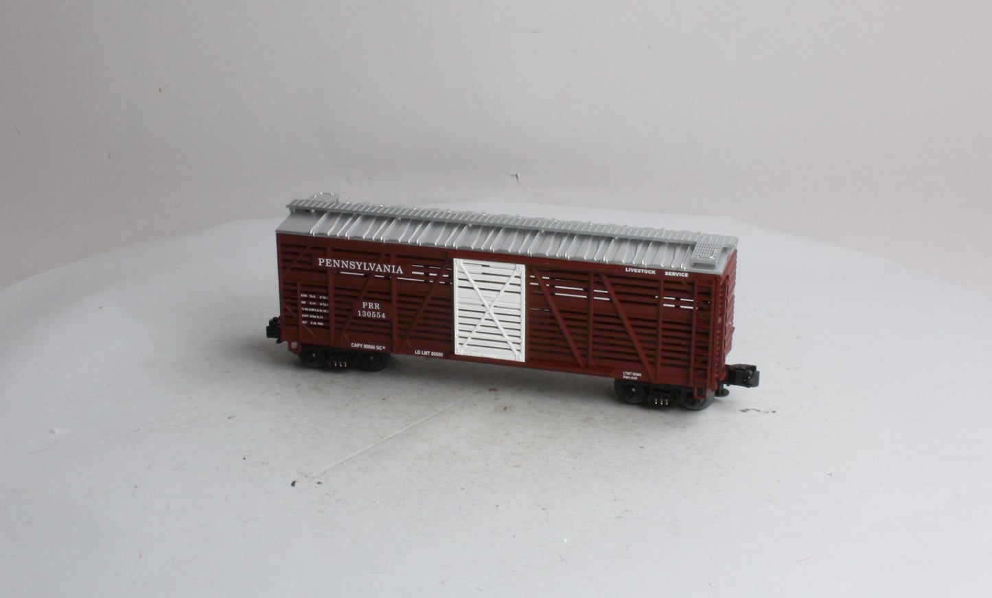 MTH 20-94503 O Gauge Pennsylvania Railroad Steel Sided Stock Car #130554 LN/Box