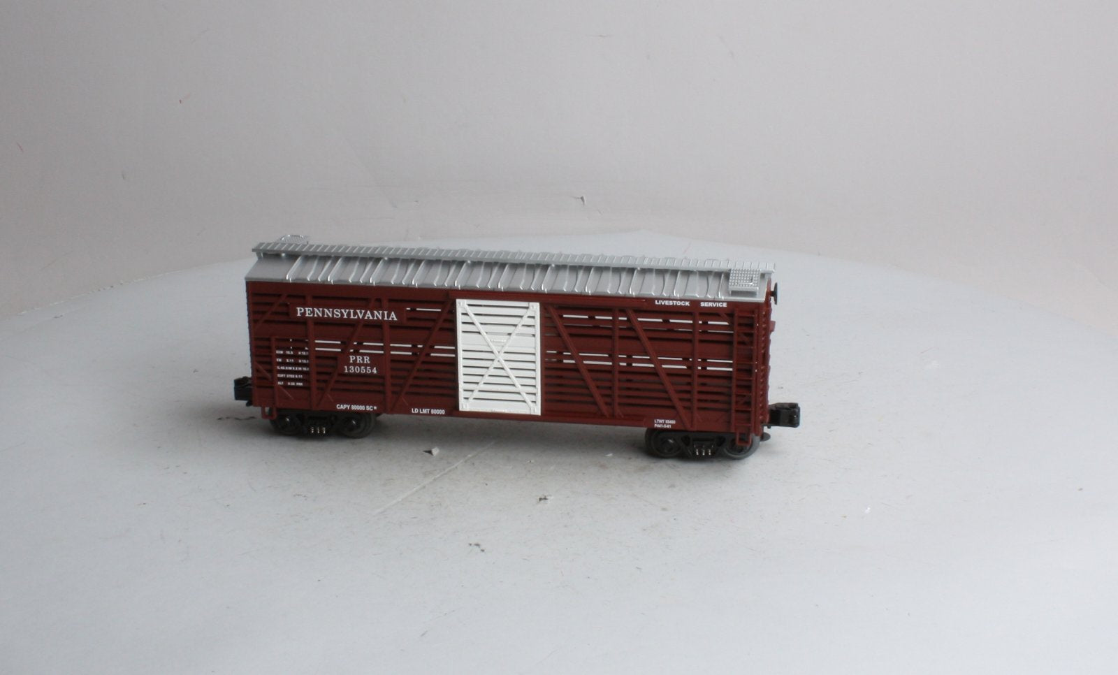 MTH 20-94503 O Gauge Pennsylvania Railroad Steel Sided Stock Car #130554 EX/Box