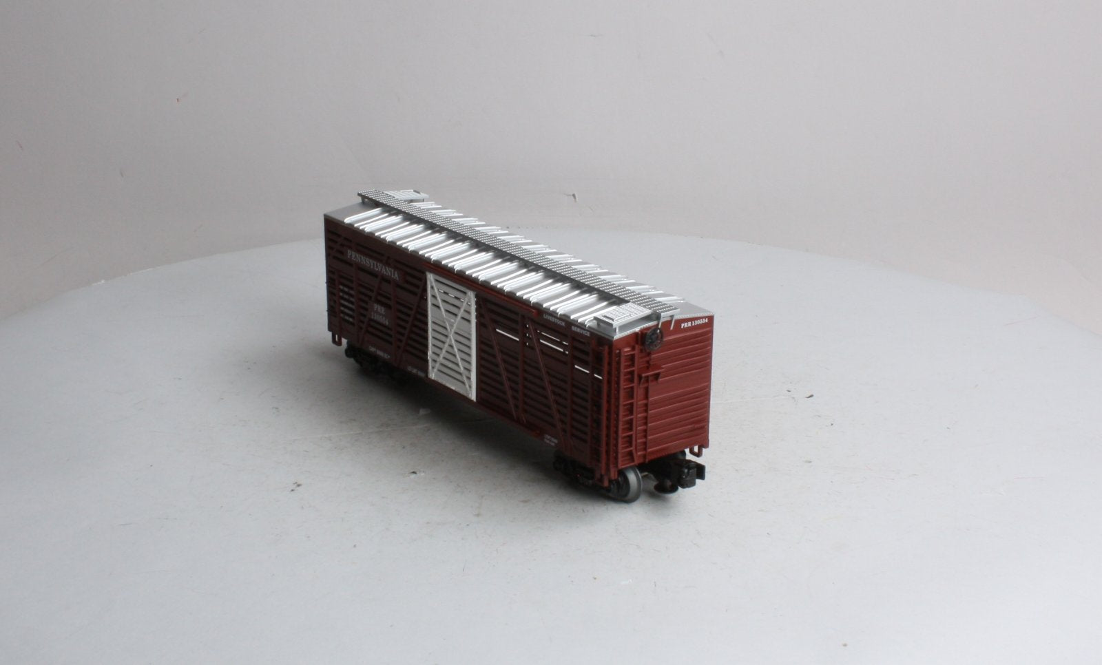 MTH 20-94503 O Gauge Pennsylvania Railroad Steel Sided Stock Car #130554 EX/Box