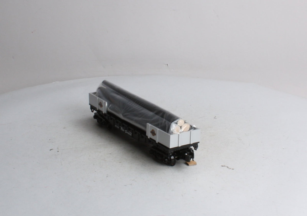 K-Line K661-1491 O Denver & Rio Grande Western Flat Car with Logs EX/Box