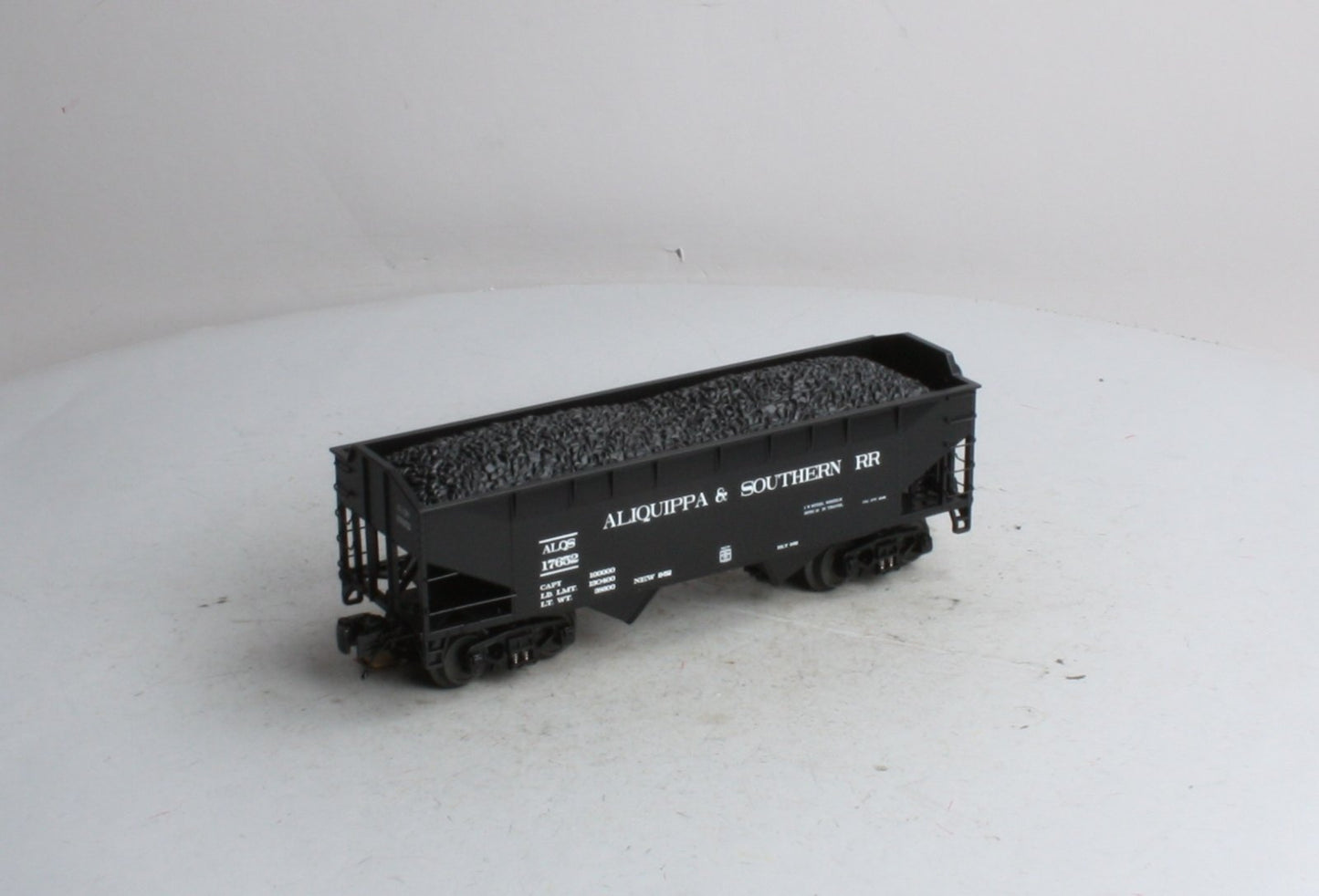 MTH 20-97597 O Alliquippa & Southern 2-Bay Offset Hopper Car w/Coal Load #17652 LN/Box