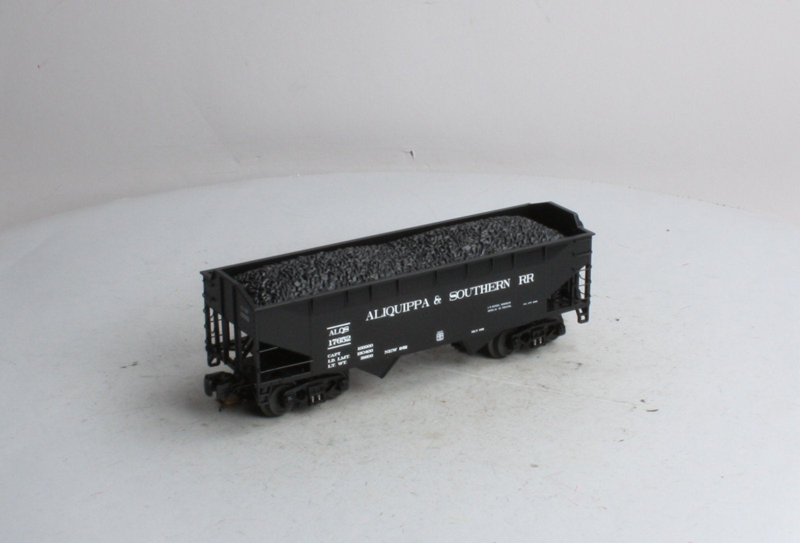 MTH 20-97597 O Alliquippa & Southern 2-Bay Offset Hopper Car w/Coal Load #17652 LN/Box