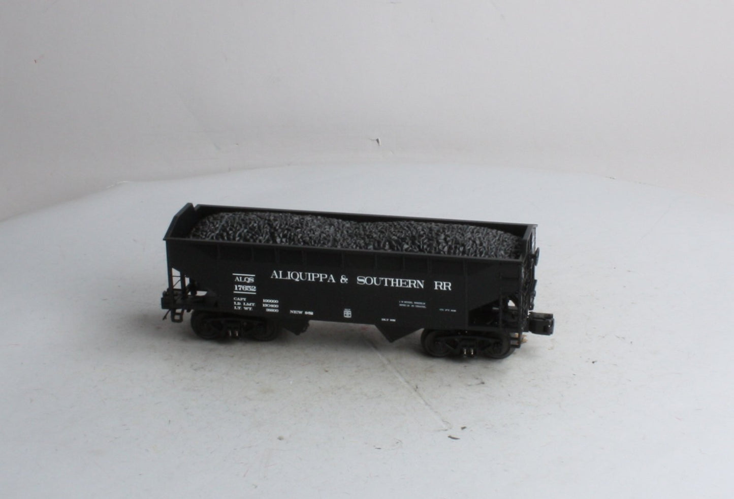MTH 20-97597 O Alliquippa & Southern 2-Bay Offset Hopper Car w/Coal Load #17652 LN/Box