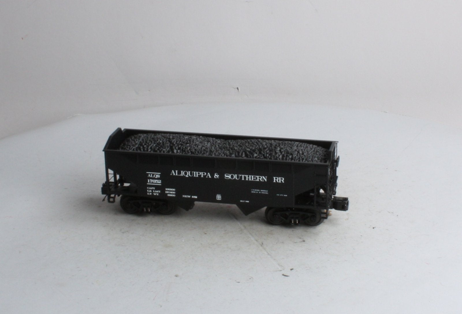 MTH 20-97597 O Alliquippa & Southern 2-Bay Offset Hopper Car w/Coal Load #17652 LN/Box