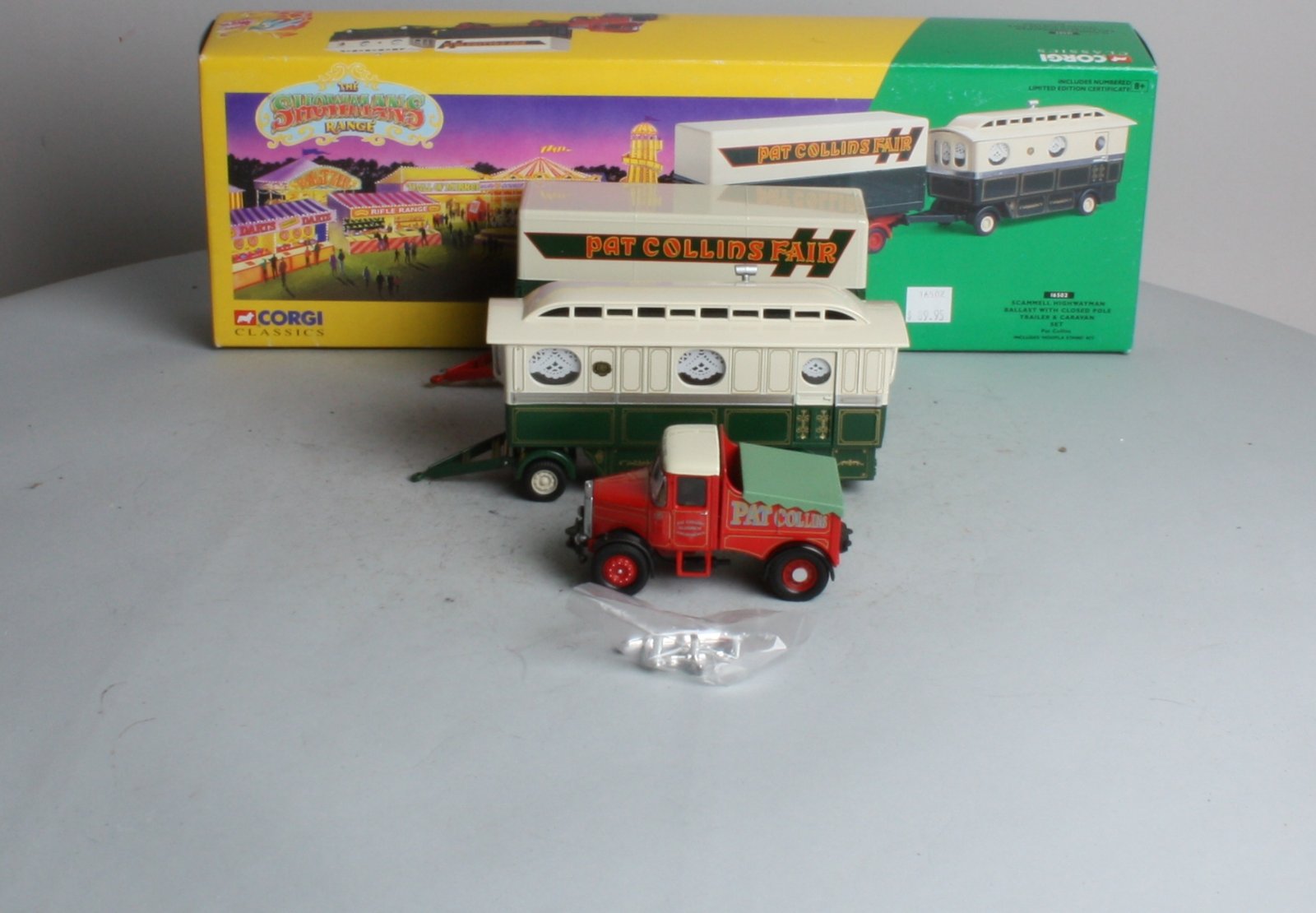 Corgi 16502 1:50 Scammell Highwayman Ballast with Closed Trailer & Caravan Set MT/Box