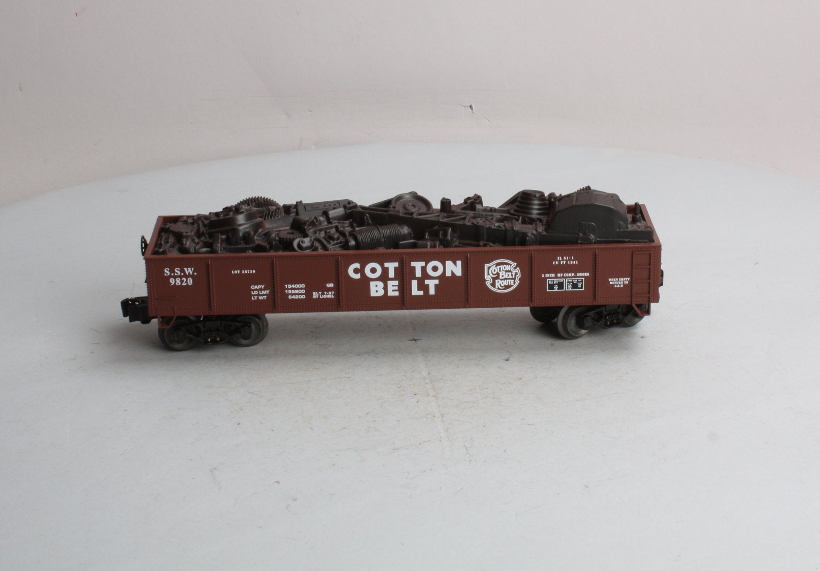 Lionel 6-17408 O Gauge Cotton Belt Gondola with Scrap Load #9820 NIB