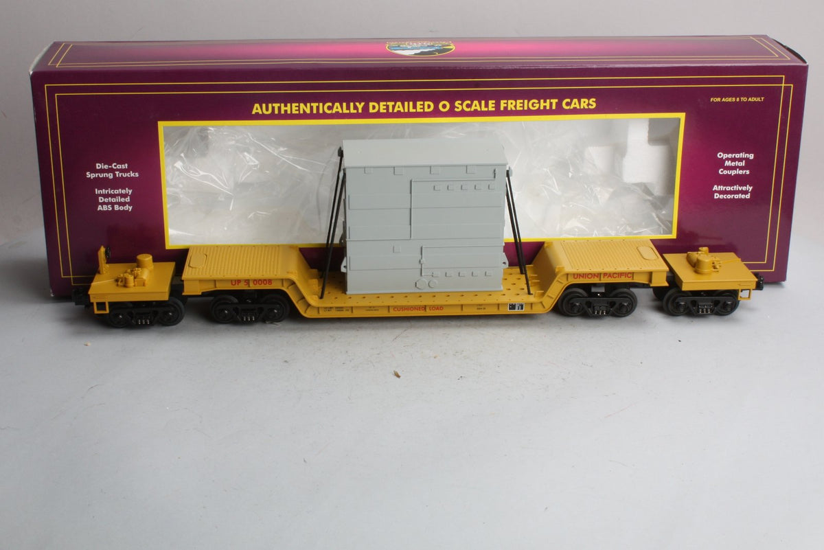 MTH 20-98106 O UP 75' 4 Truck Depressed Flatcar w/Transformer #50008 LN/Box