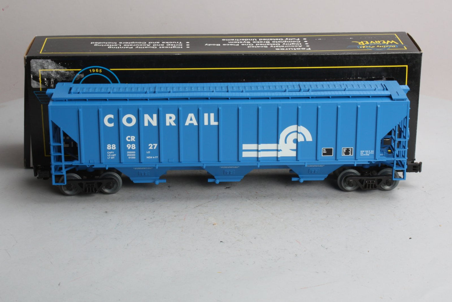 Weaver 889827 O Gauge Conrail PS2 CD Grain Hopper - 3 Rail LN/Box