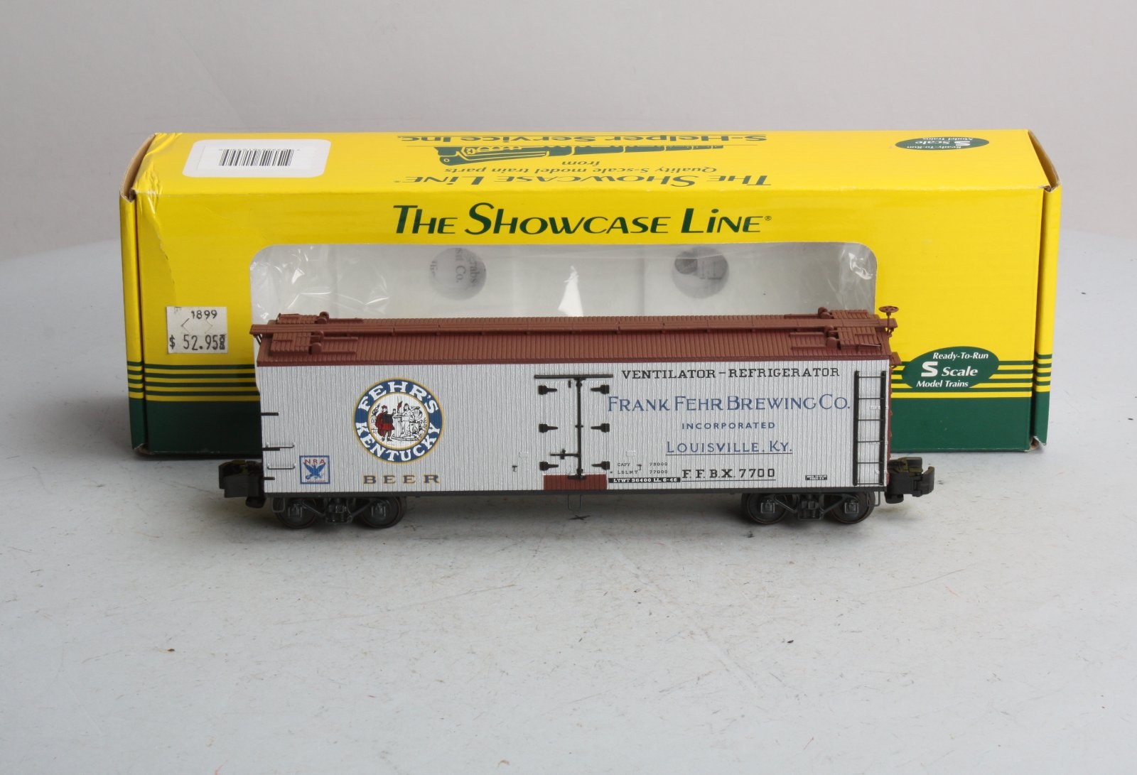 S-Helper 01899 S Gauge Fehr Brewing FFBX Ventilator-Refrigerator Car #7700 LN/Box