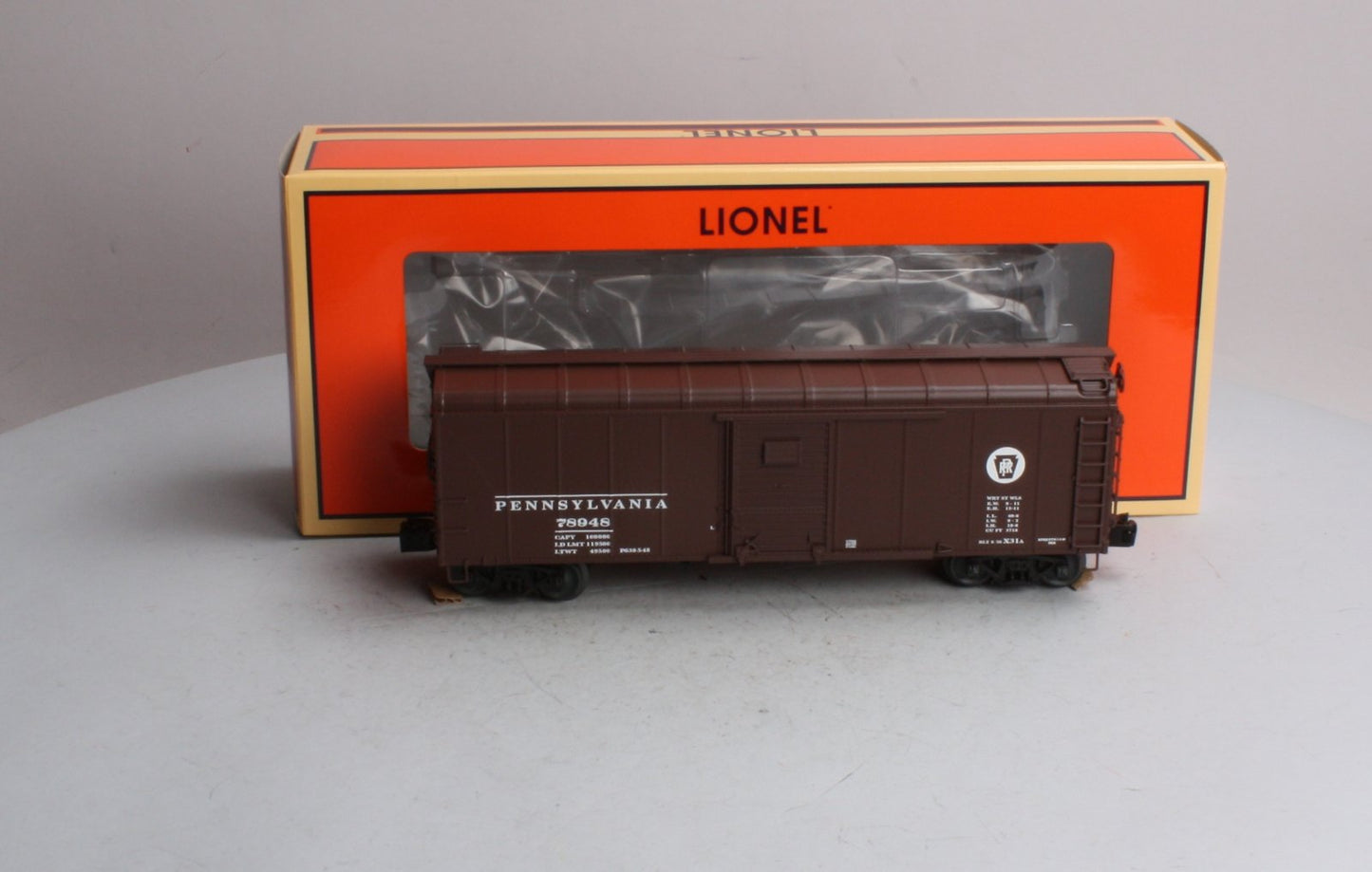 Lionel 6-17733 O Gauge Pennsylvania Round-Roof Boxcar #78948 NIB