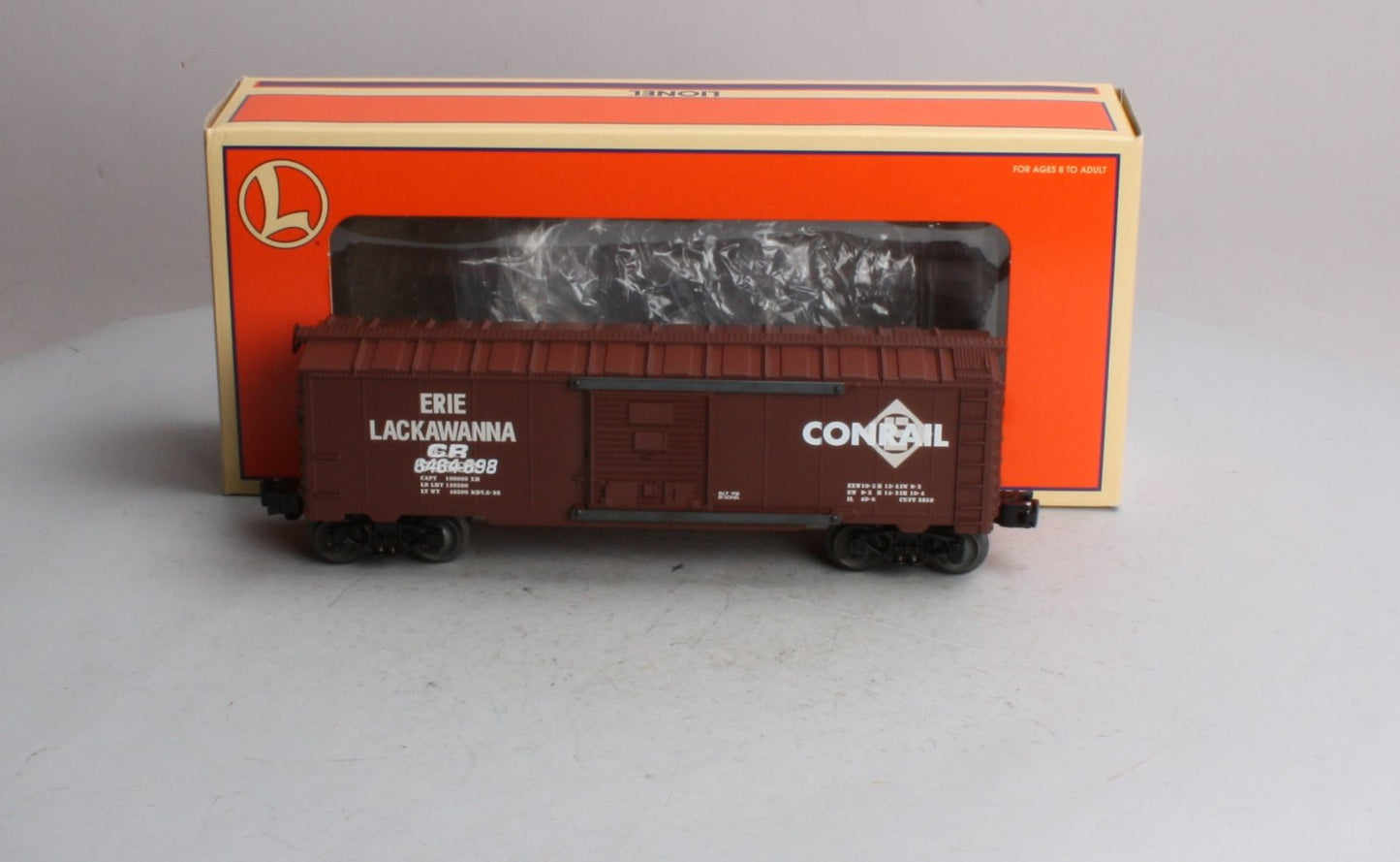 Lionel 6-29234 O Gauge Conrail Overstamp Erie Boxcar 6464-698 LN/Box