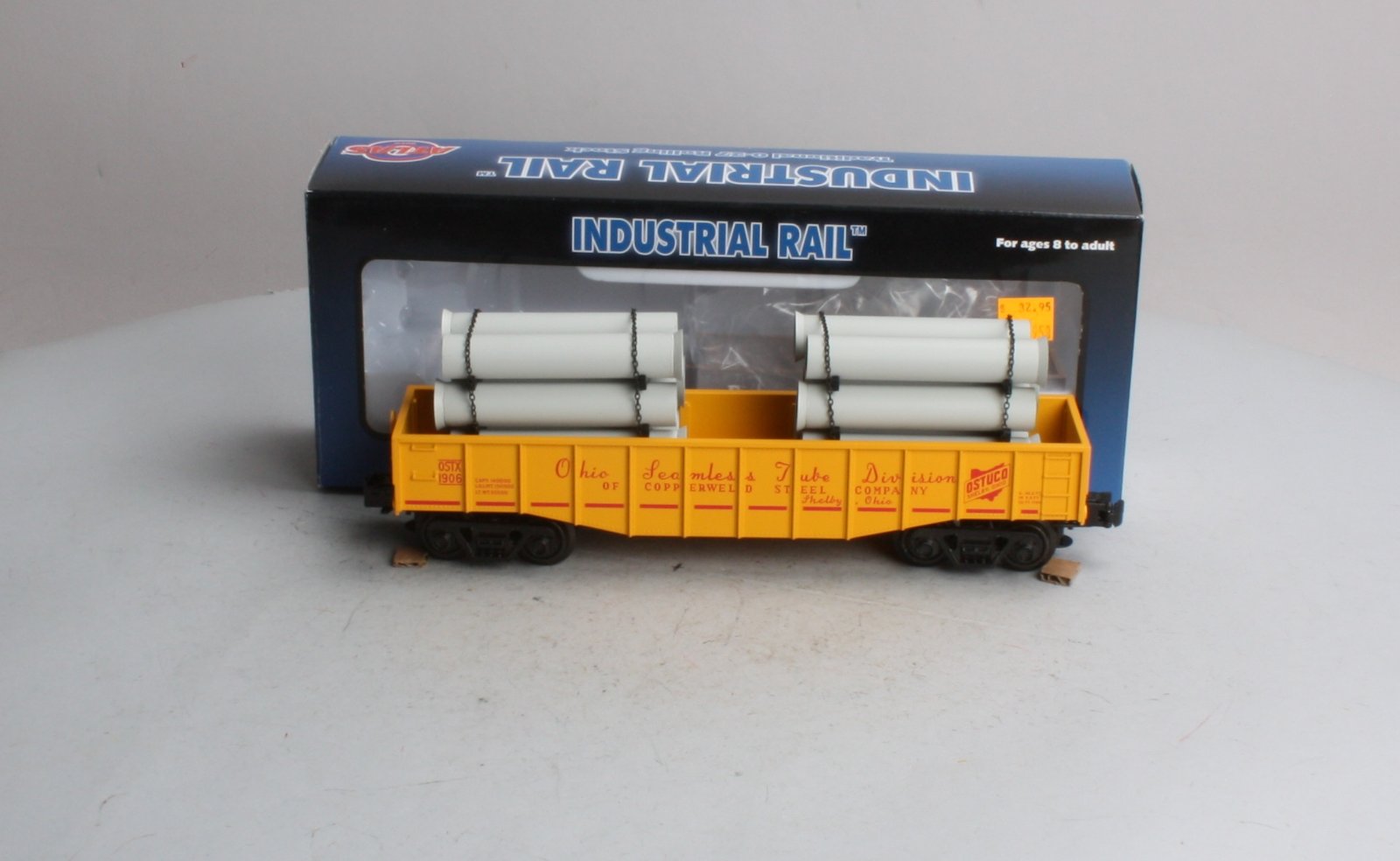 Atlas 1003004-1 O Gauge Ohio Seamless Tube Gondola W/Pipe Load #1906 LN/Box