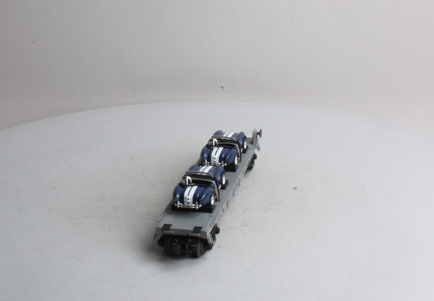 MTH 30-7660 O Gauge MTH Auto Transport Flatcar with Ertl '65 Shelby Cobra's NIB