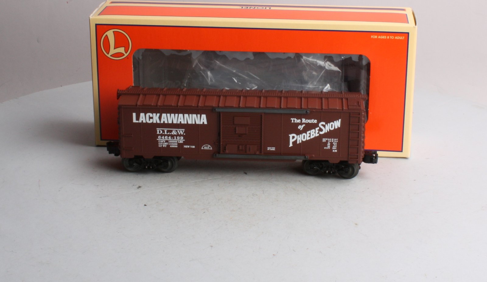 Lionel 6-29250 O Delaware, Lackawanna and Western Phoebe Snow Boxcar #6464-199 NIB