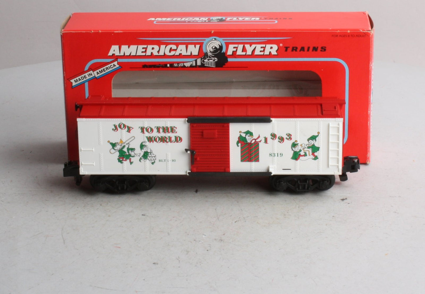 American Flyer 6-48319 S 1993 American Flyer Christmas Joy To The World Boxcar LN/Box