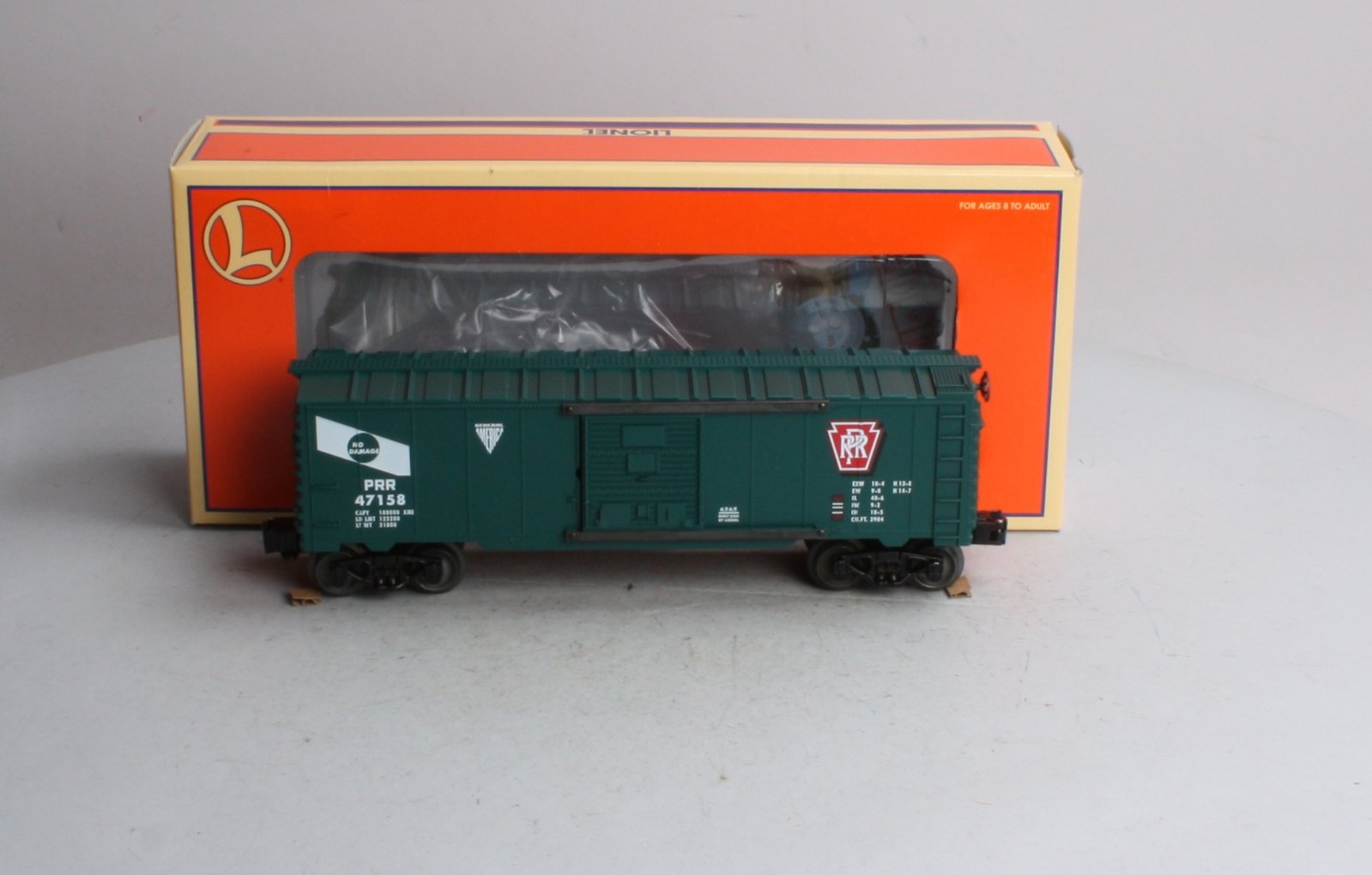 Lionel 6-29297 O Gauge Pennsylvania Railroad 6565 Penn 'NO DAMAGE' Boxcar #47158 LN/Box