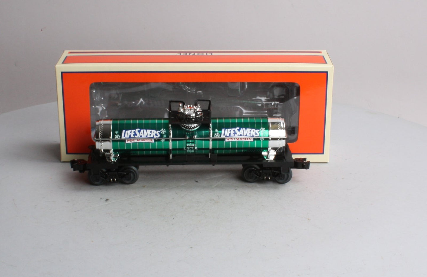 Lionel 6-52591 O Gauge Cal-Stewart Meet 2011 Wint O Green Lifesavers Tank Car LN/Box