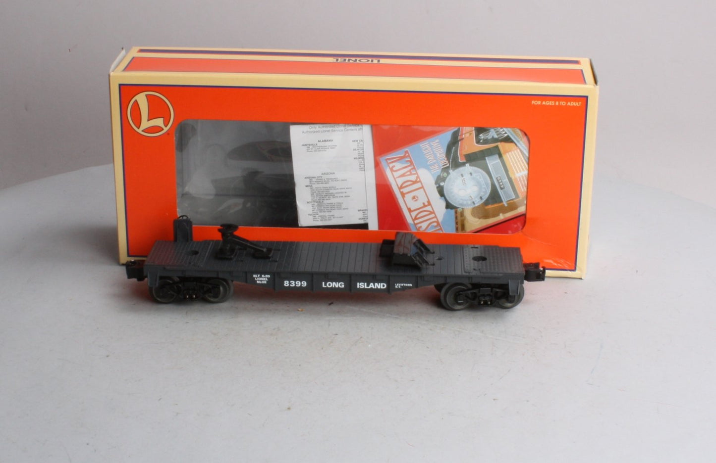 Lionel 6-52166 O Gauge NLOE-1999 Long Island Flatcar #8399 w/o Trailer LN/Box