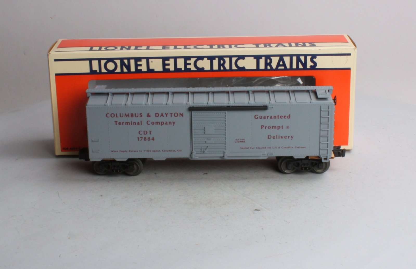 Lionel 6-17884 O 1990 TTOS Convention Columbus & Dayton Terminal Company Box Car LN/Box