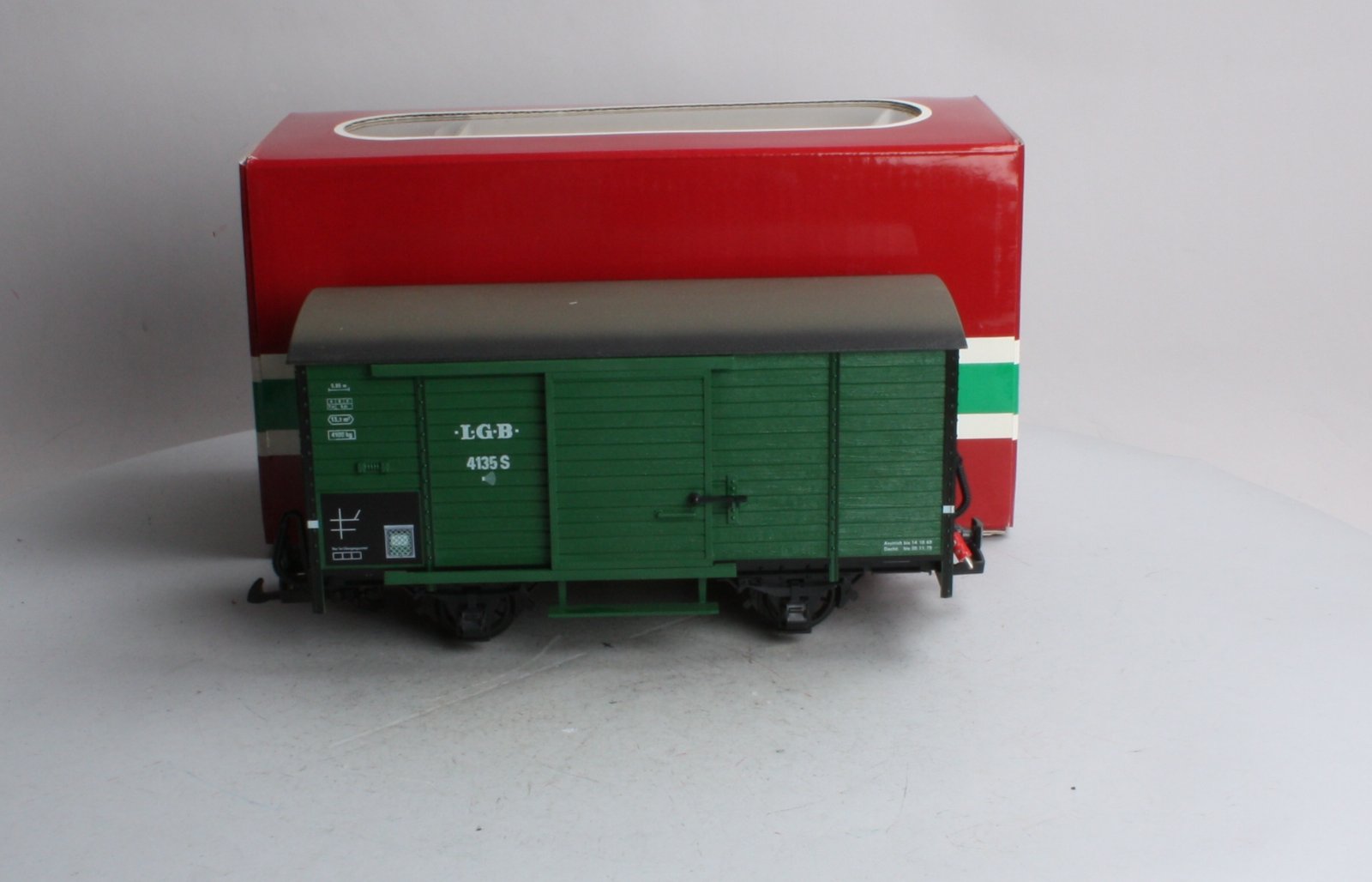 LGB 4135S G Scale Boxcar with Steam Sounds LN/Box