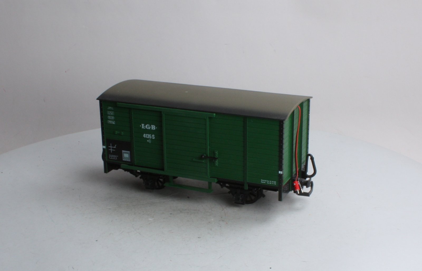LGB 4135S G Scale Boxcar with Steam Sounds EX/Box