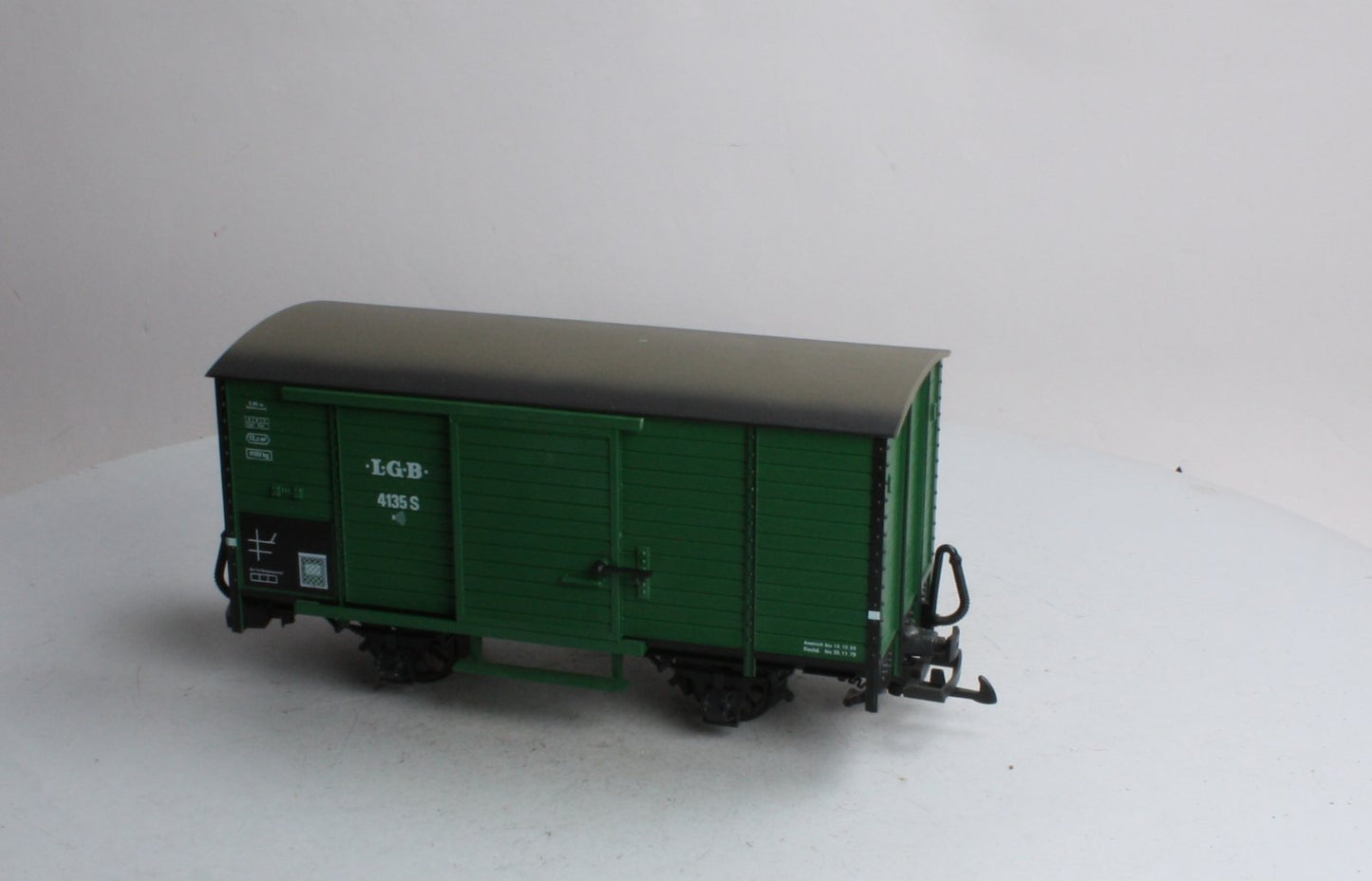 LGB 4135S G Scale Boxcar with Steam Sounds EX/Box