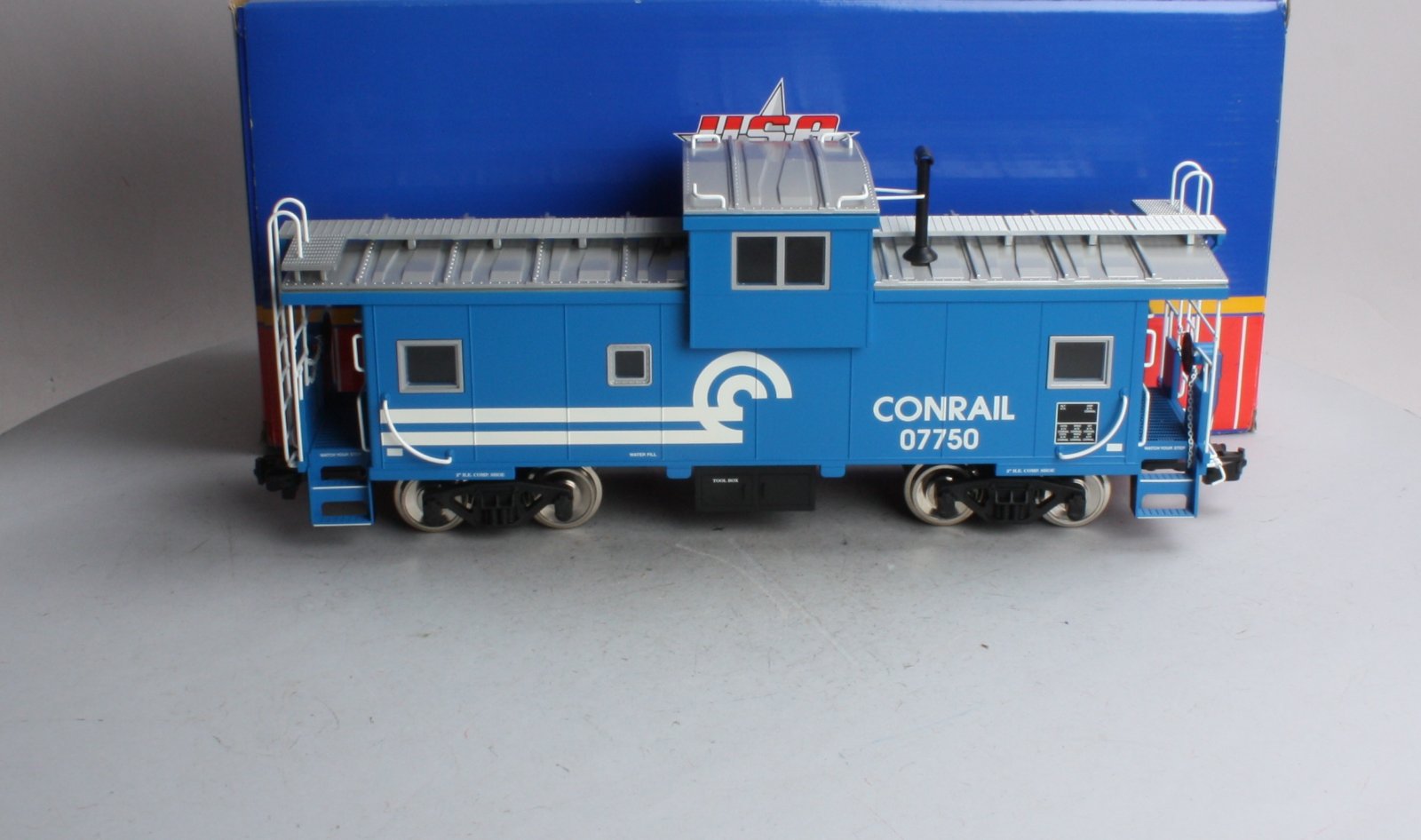 USA Trains R12109 G Conrail Extended Vision Caboose #07750 (Metal Wheels) LN/Box