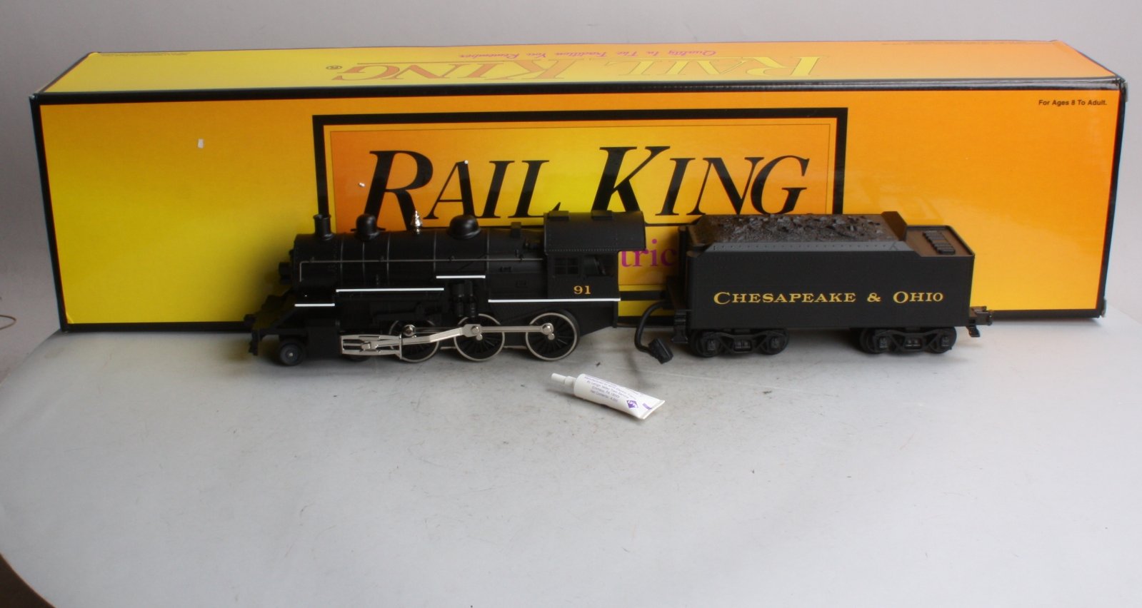 MTH 30-1154-1 Chesapeake & Ohio 4-6-0 Steam Locomotive & Tender w/PS1 #91 LN/Box