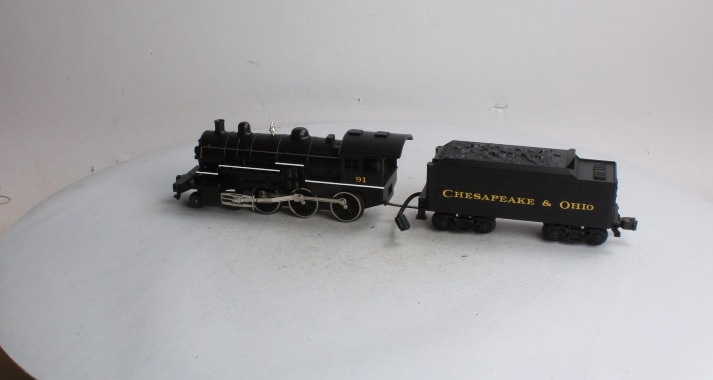 MTH 30-1154-1 Chesapeake & Ohio 4-6-0 Steam Locomotive & Tender w/PS1 #91 LN/Box