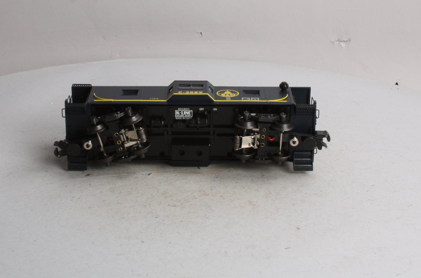 K-Line K612-1091 O Gauge Baltimore & Ohio Illuminated Bay Window Caboose NIB