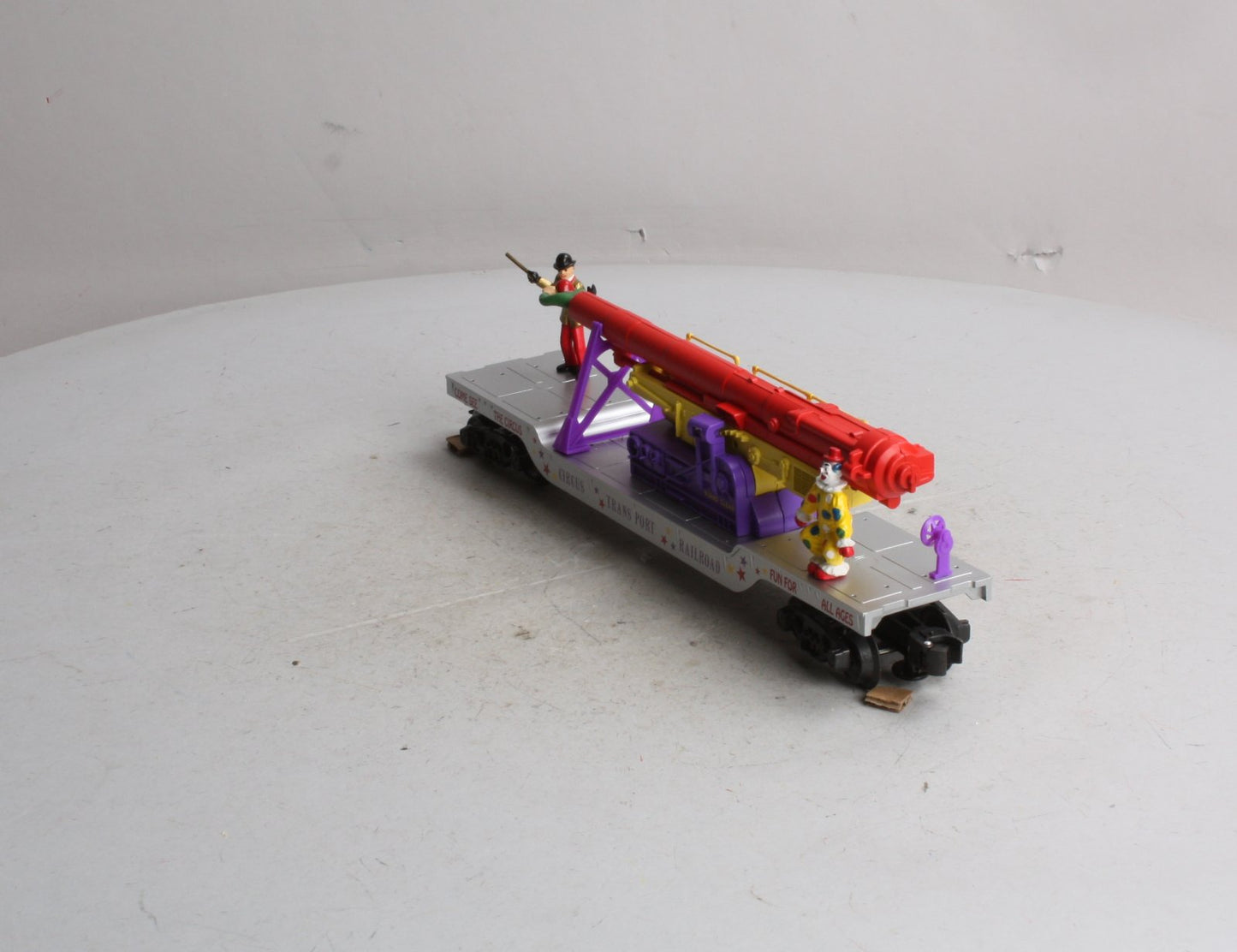 K-Line K662-5302  O Gauge Circus Transport Flatcar w/ Cannon & Figures NIB