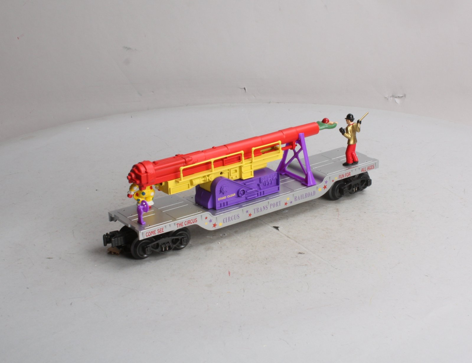 K-Line K662-5302  O Gauge Circus Transport Flatcar w/ Cannon & Figures NIB