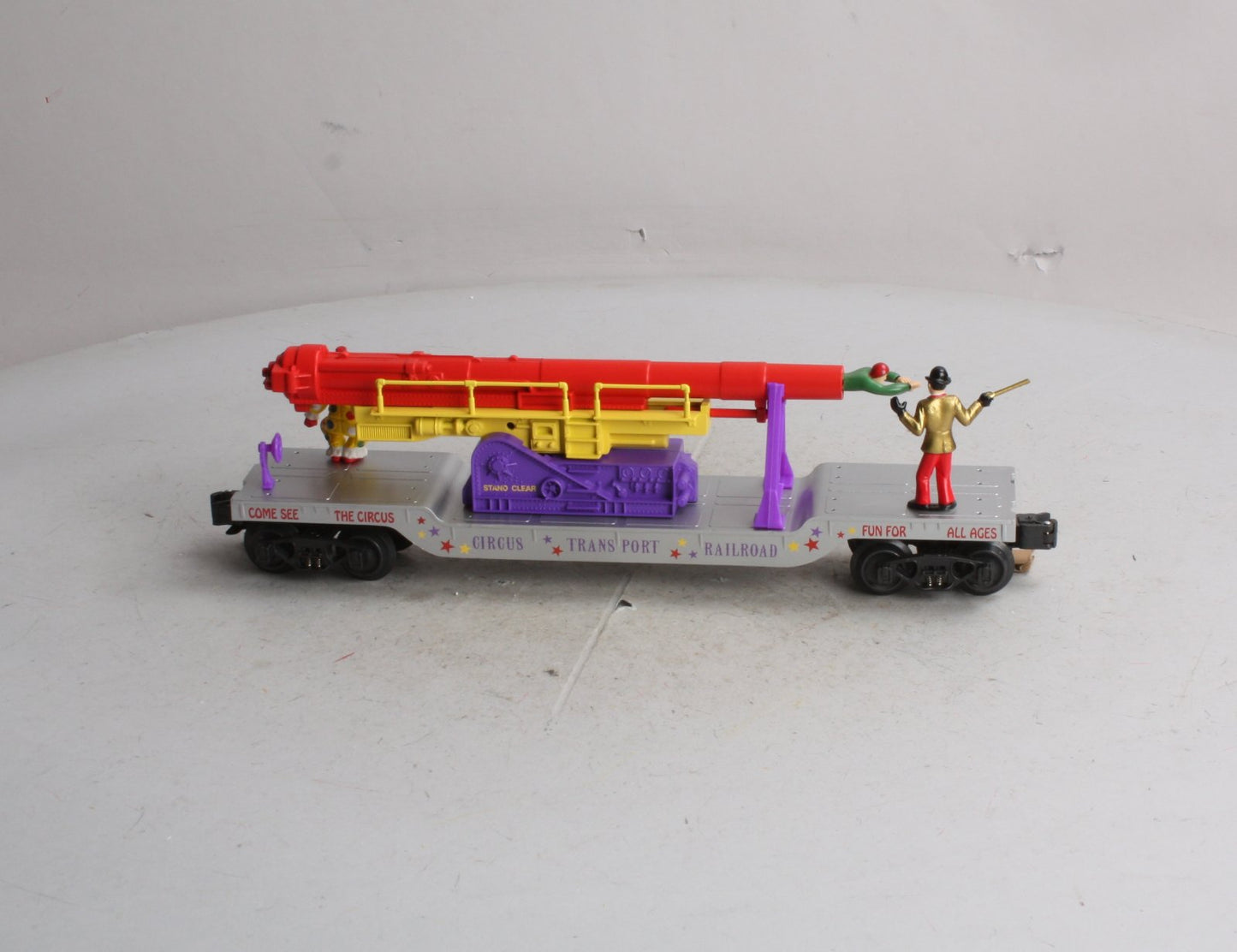 K-Line K662-5302  O Gauge Circus Transport Flatcar w/ Cannon & Figures NIB
