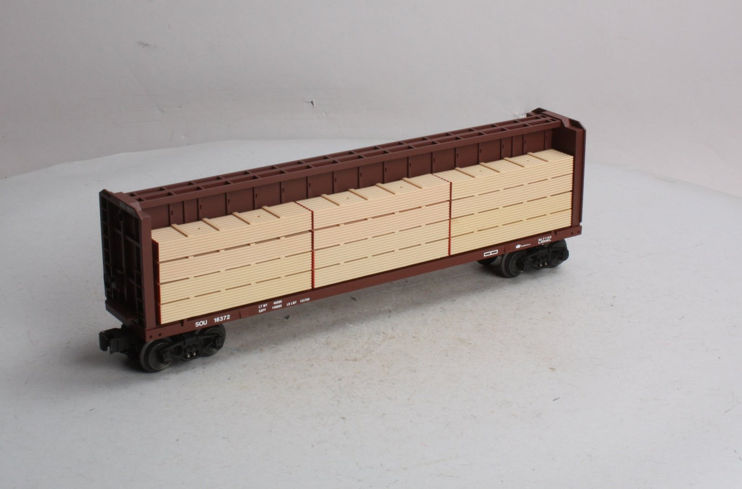 Lionel 6-16372 O Gauge Southern I-Beam Flat Car w/ Wood Load LN/Box