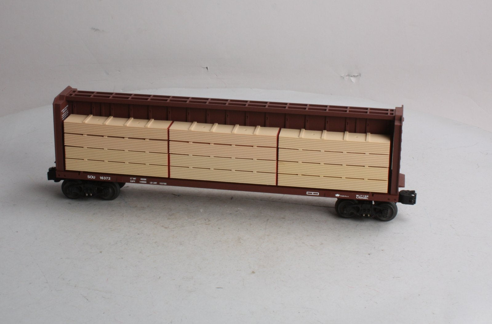 Lionel 6-16372 O Gauge Southern I-Beam Flat Car w/ Wood Load LN/Box