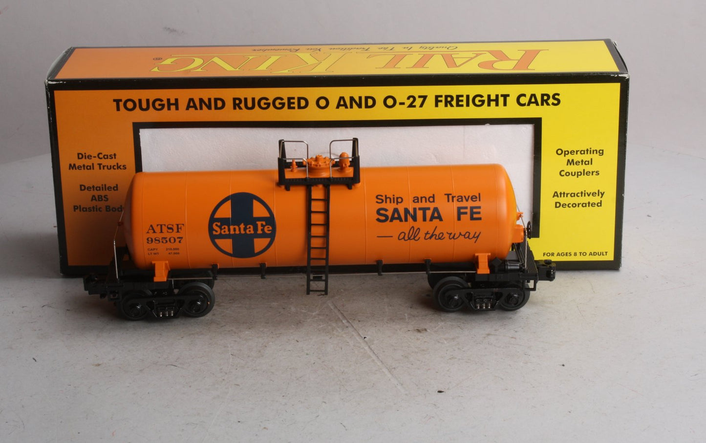 MTH 30-7395 O Gauge Santa Fe Modern Tank Car #98507 LN/Box