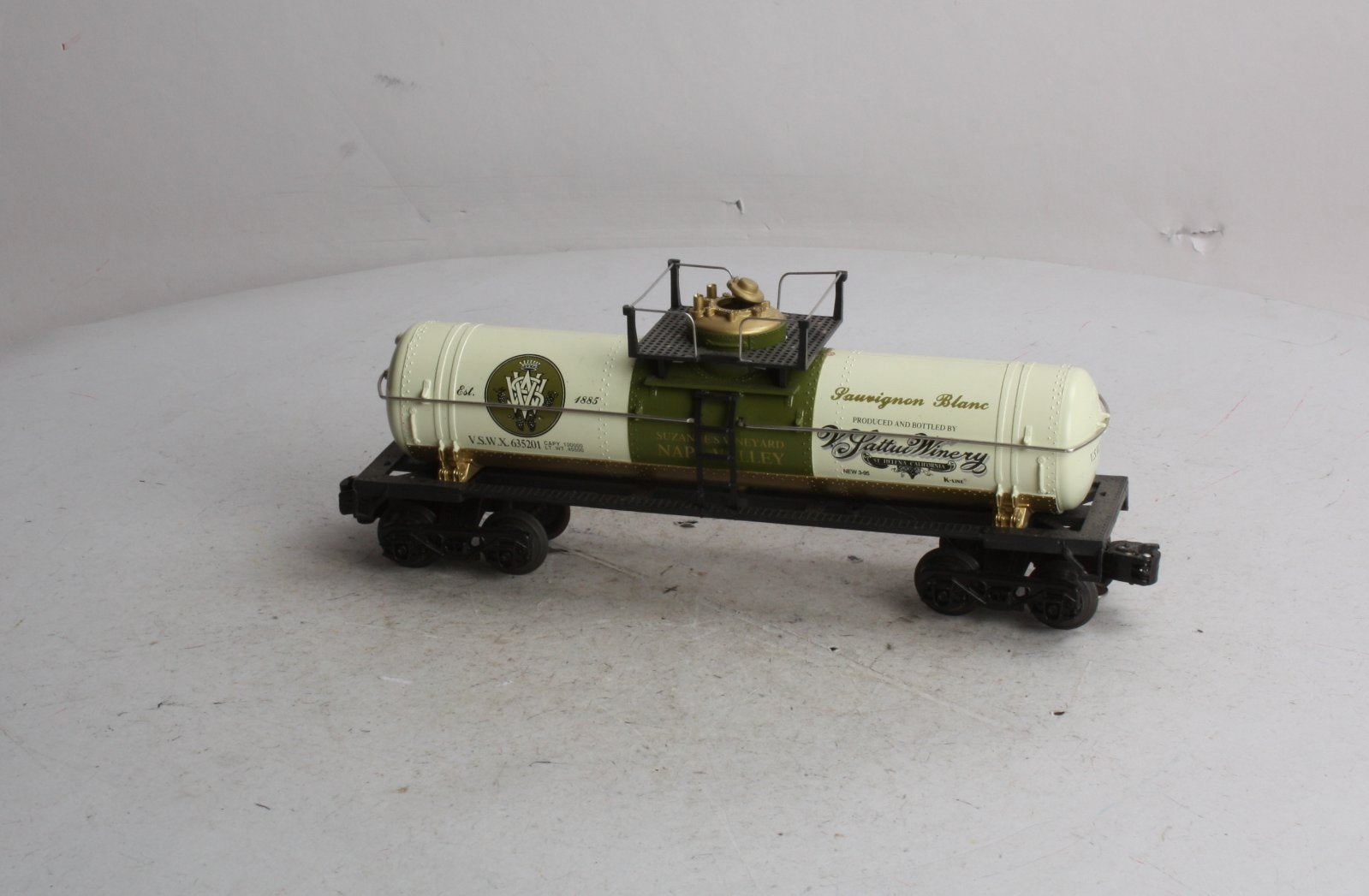 K-Line K635201 O Gauge Sattui Sauvignon Blanc Single Dome Tank LN/Box