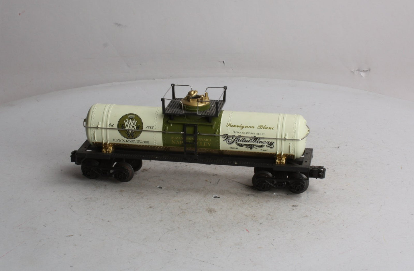 K-Line K635201 O Gauge Sattui Sauvignon Blanc Single Dome Tank LN/Box