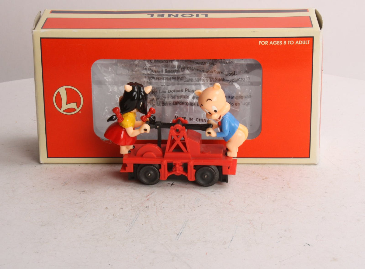 Lionel 6-18434 O Gauge Porky & Petunia Operating Handcar LN/Box