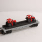 Lionel 6-16907 Flatcar with 2 Farm Tractors (1 is missing) LN/Box