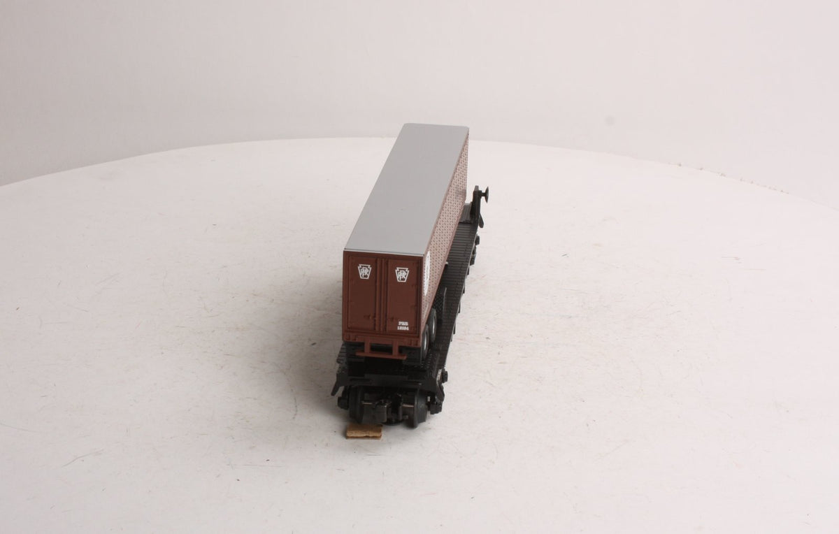 MTH 30-7626 O Gauge Pennsylvania Railroad Flatcar w/ Trailer #474399 LN/Box