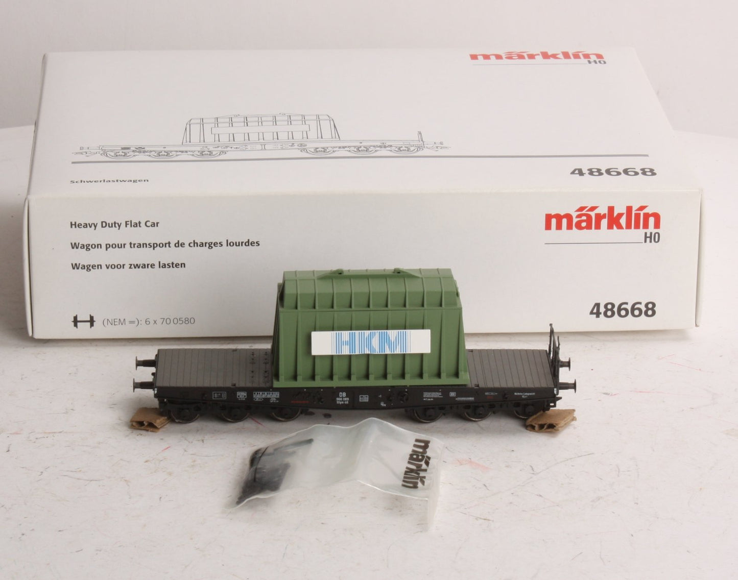 Marklin 48668 HO Scale Deutsche Bahn Heavy Duty Flatcar LN/Box