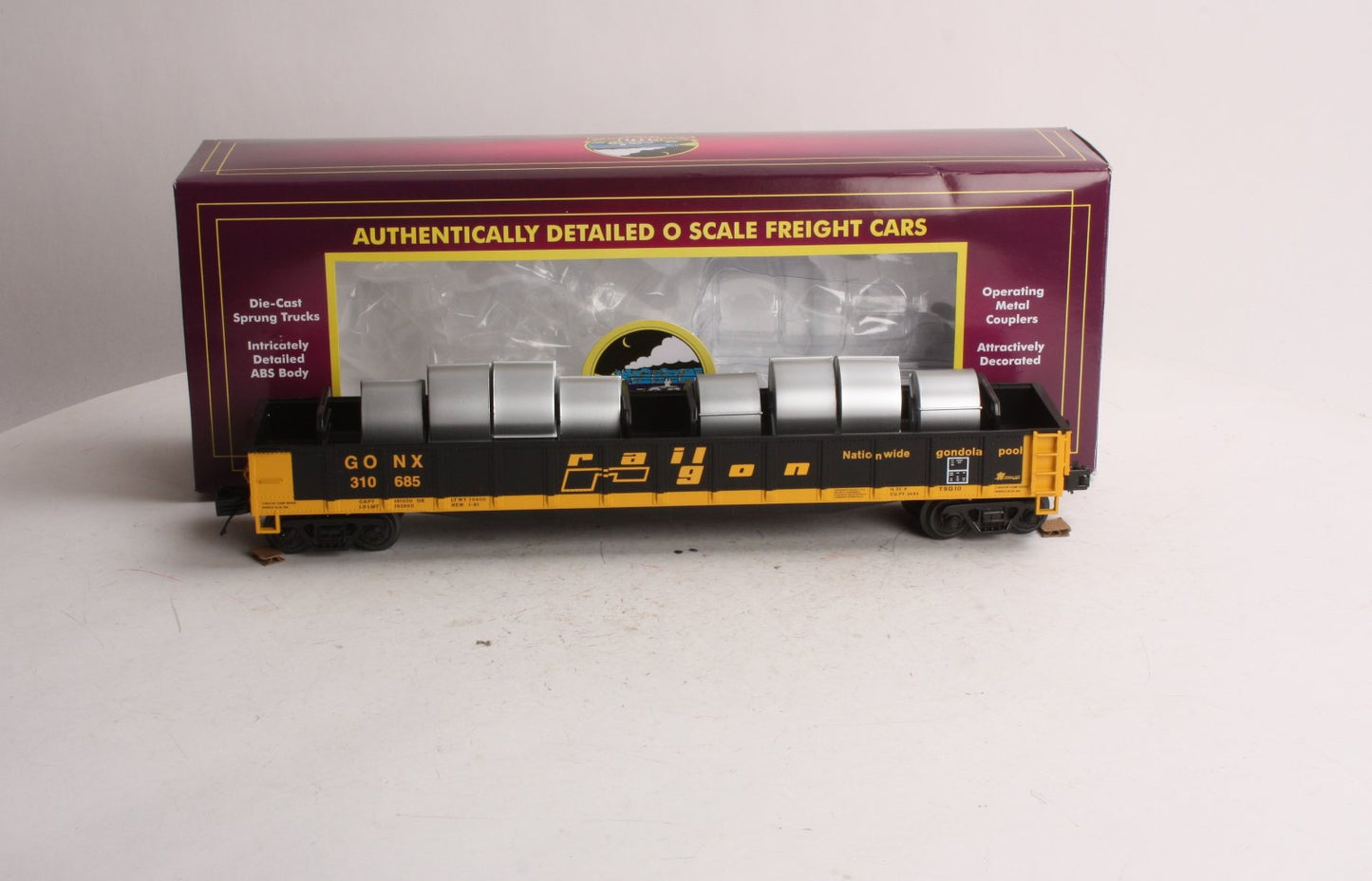 MTH 20-98874 O Railgon MTHRRC 2012 Gondola Car w/Coil Steel Load #310685 NIB