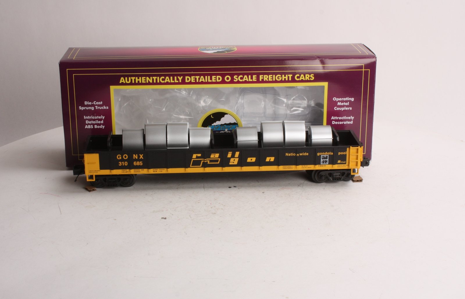 MTH 20-98874 O Railgon MTHRRC 2012 Gondola Car w/Coil Steel Load #310685 NIB