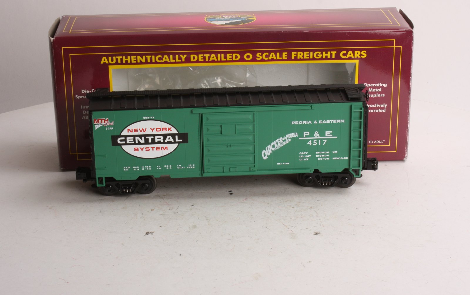 MTH 20-93024 O Gauge New York Central MTHRRC-1999 Box Car #4517 LN/Box